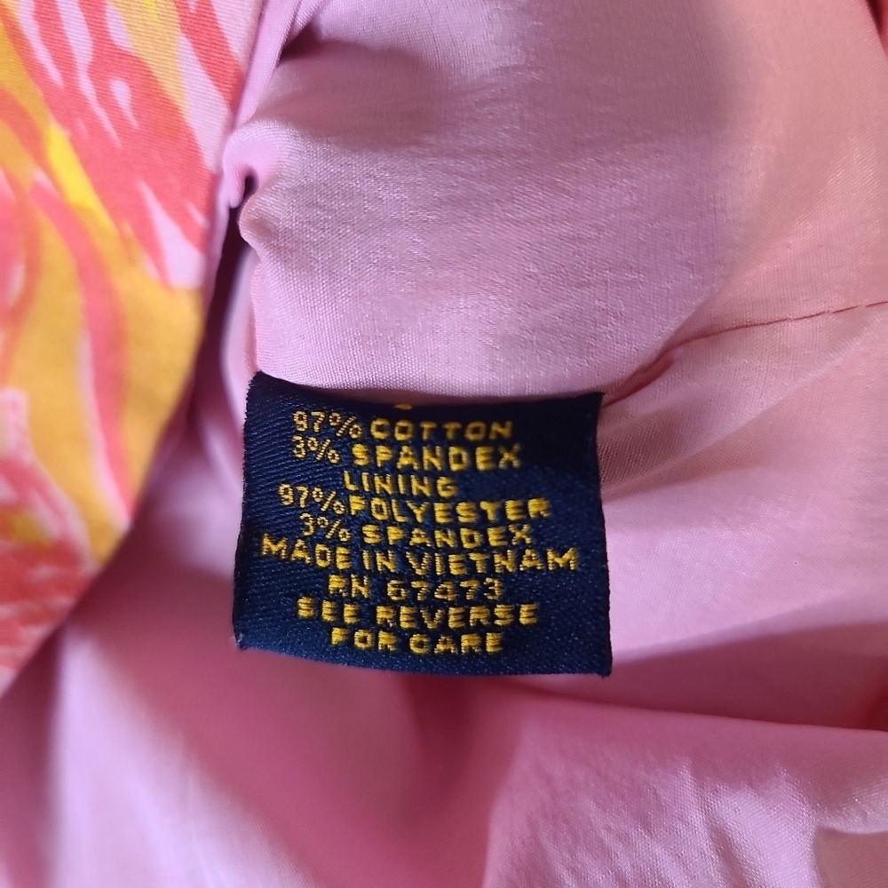Just...Taylor Pink and Yellow Ruffle Mini Dress Size 6 - Picture 4 of 4